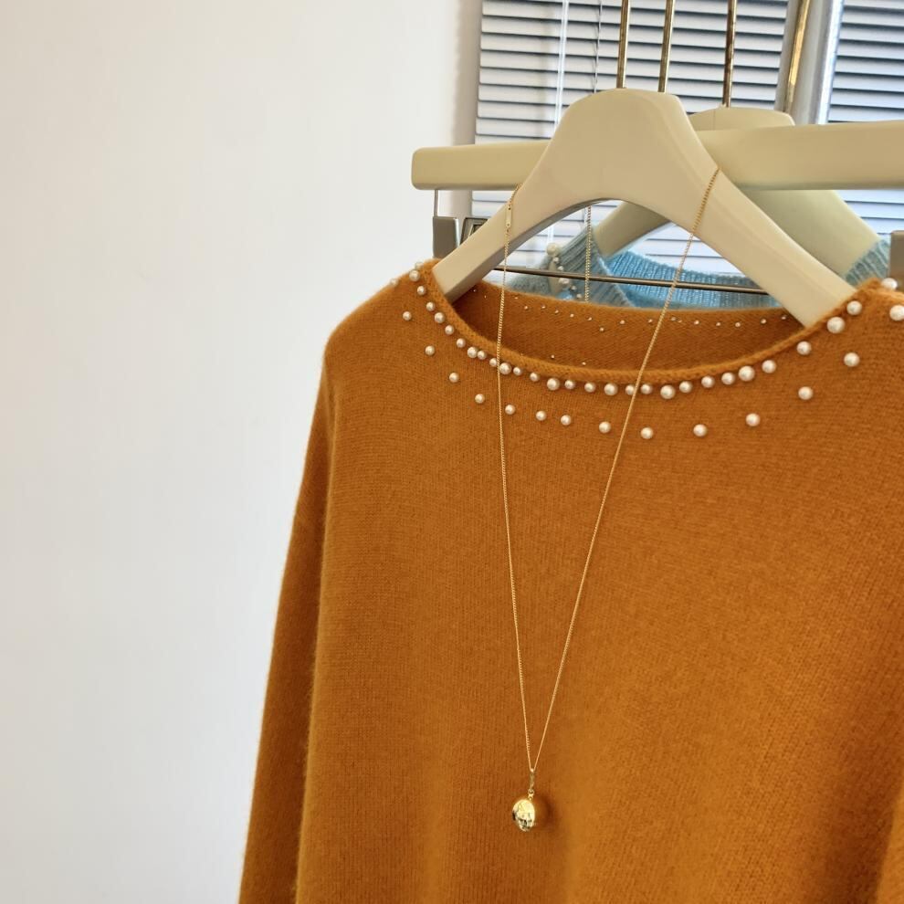 【tops】パールニットセーター　M29254