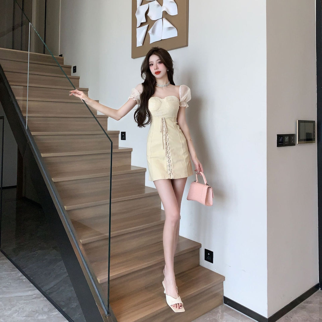 【dress】おしゃれ度高まるエレガントデートワンピース　M17454
