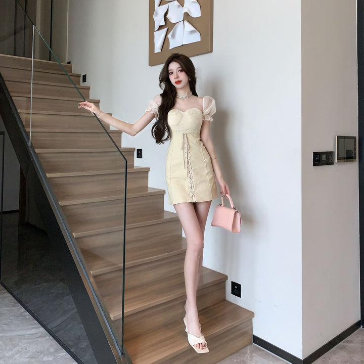 【dress】おしゃれ度高まるエレガントデートワンピース　M17454