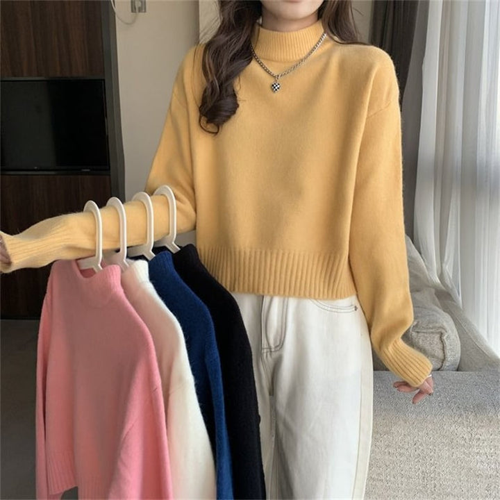 【tops】無地ニットセーター　M26441