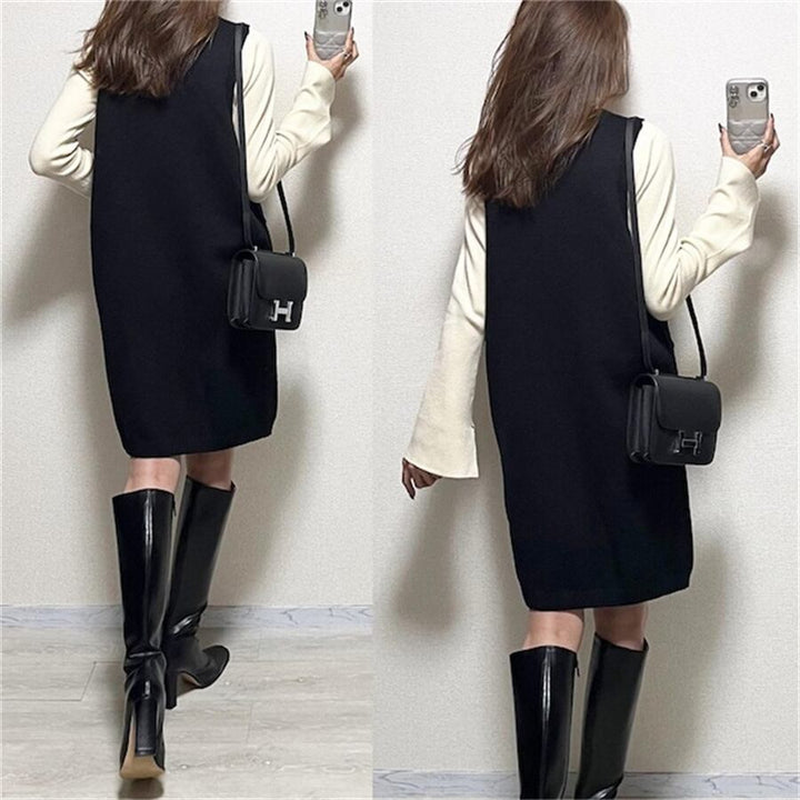 【dress】Vネックベストワンピース　M18717