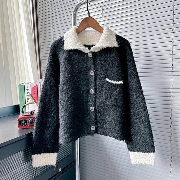 【outer】配色ニットカーデ　M26691