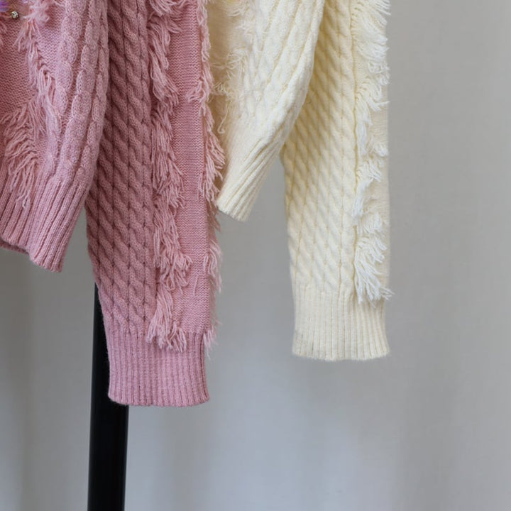 【tops】スパンコールニットセーター　M26343