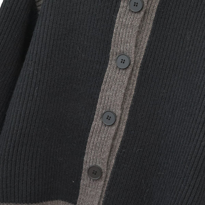 【outer】配色ニットカーデ　M18613