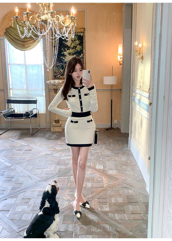 【dress】ニットミニワンピース　N3446