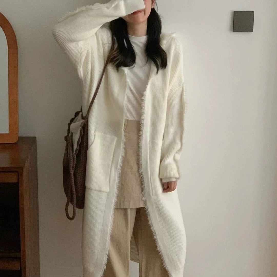 【outer】ロング丈ニットカーデ　M26875