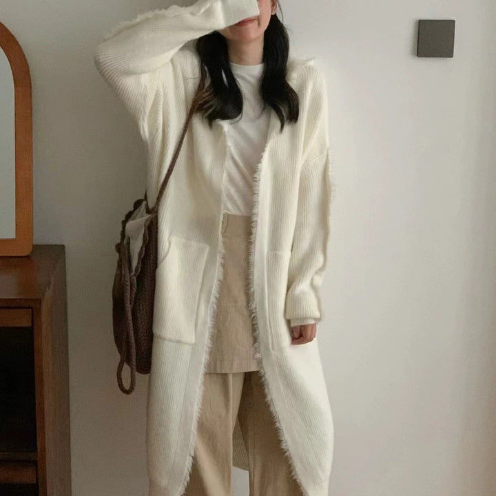 【outer】ロング丈ニットカーデ　M26875