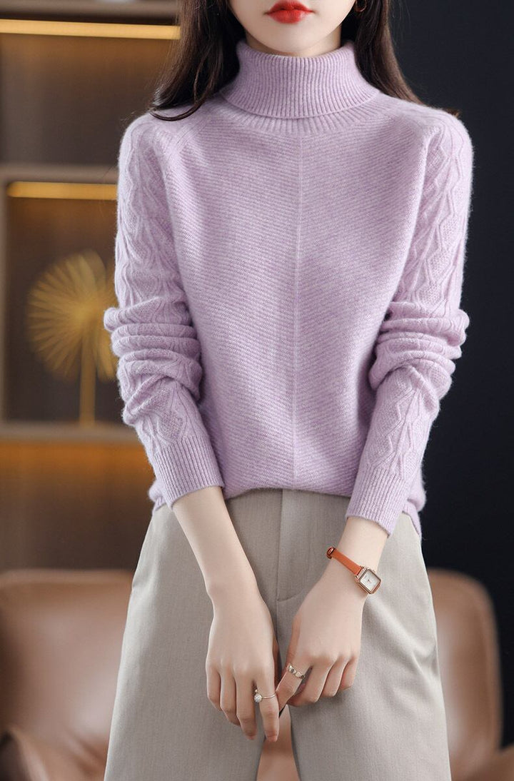 【tops】ハイネックニットプルオーバー　M19149