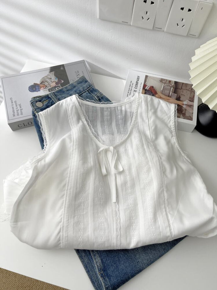 【dress】レース切り替えノースリーブワンピース　M29944