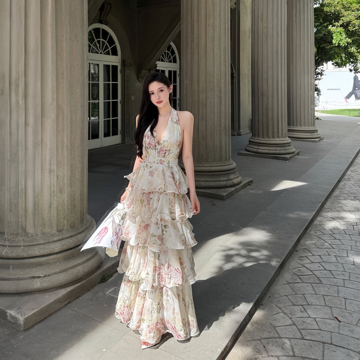 【dress】ティアードロングワンピース　N3542