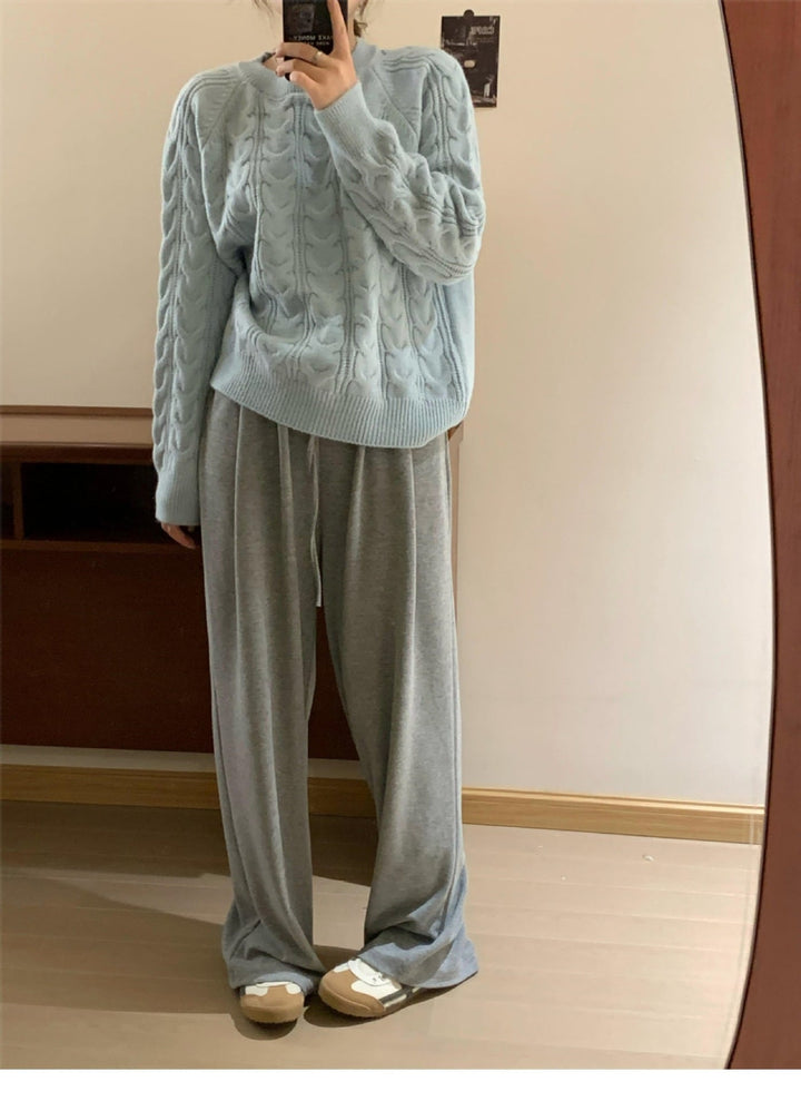 【tops】クルーネックニットセーター　M17980