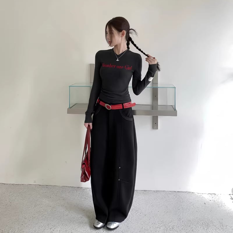 【tops】4色展開チュールドッキングトップス Q8092