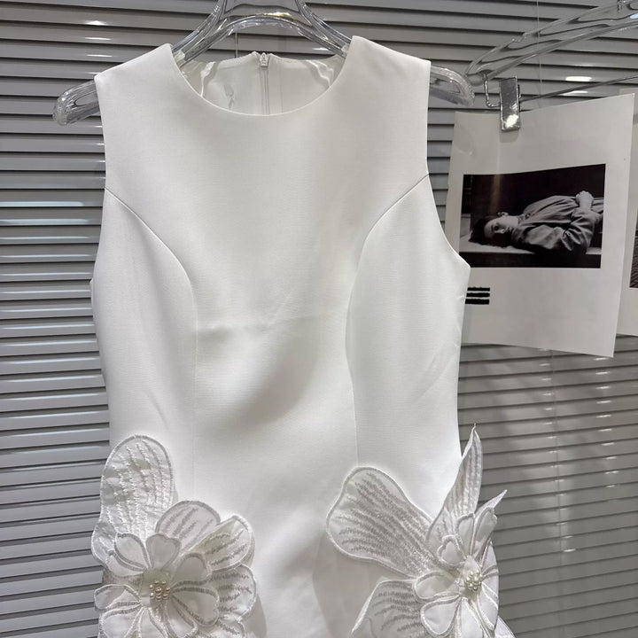 【dress】立体フラワーベストワンピース Q8695