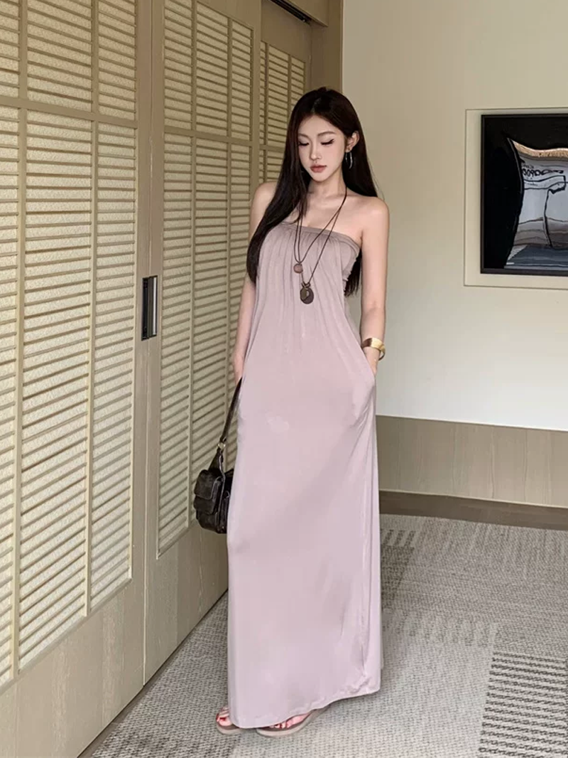 【dress】ロングチューブドレス Q8614