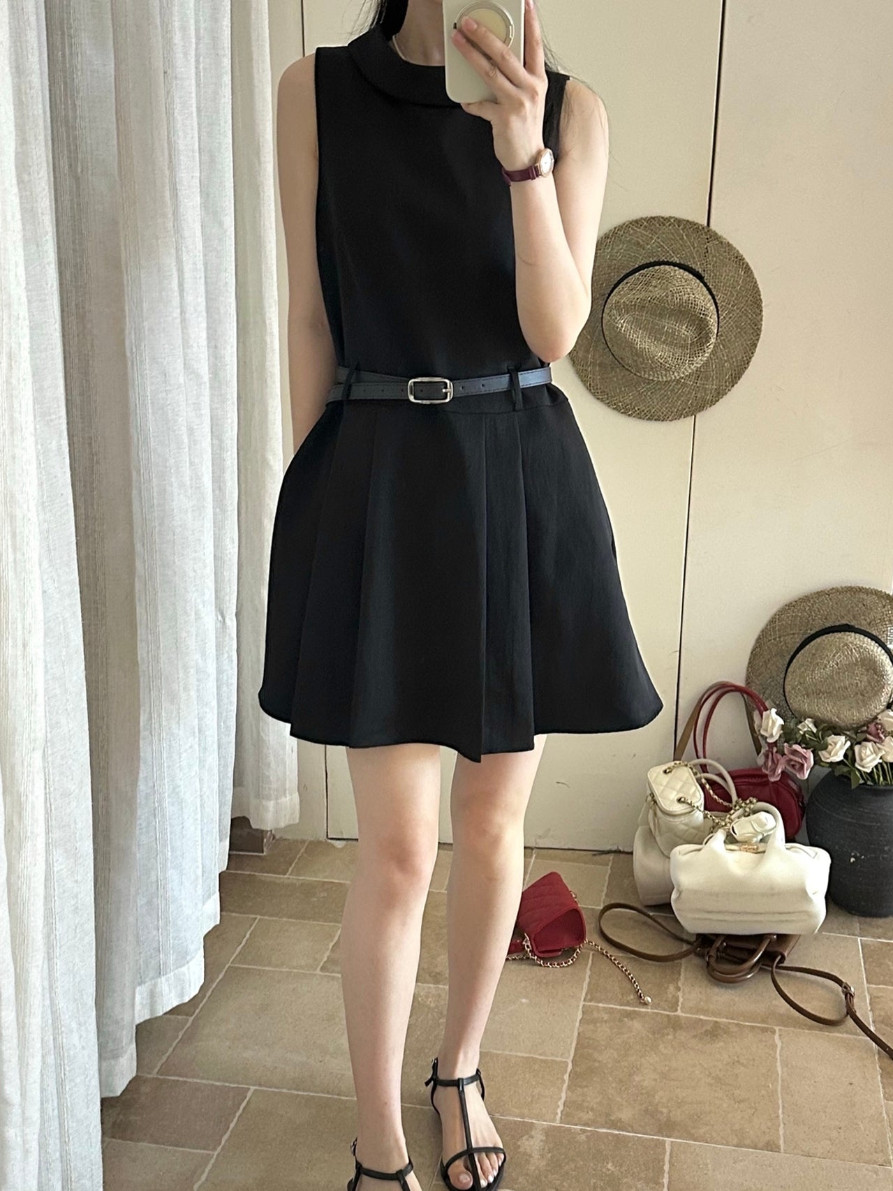 dress】ベルト付きノースリーブワンピース Q8711 – NANASTYLE