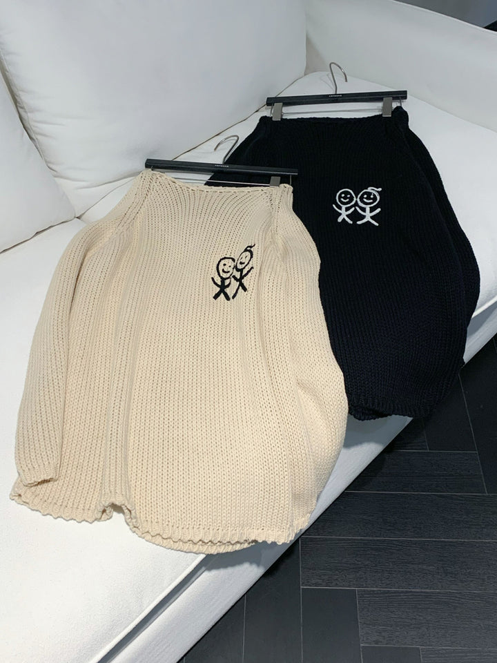 【tops】2色展開ニットトップス Q9225