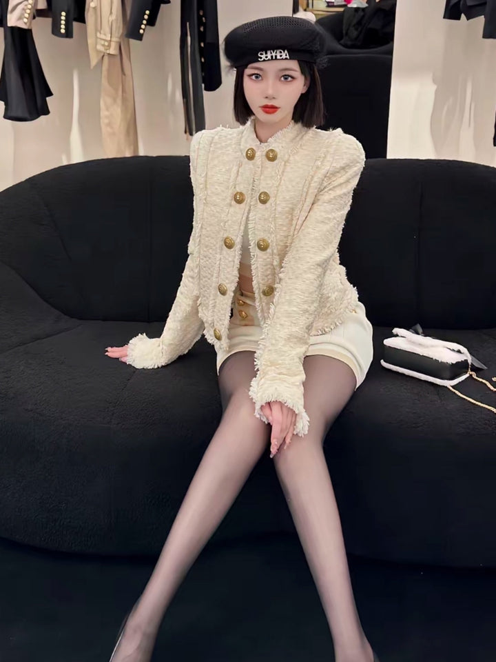 【outer】ツイードショートジャケット Q9279