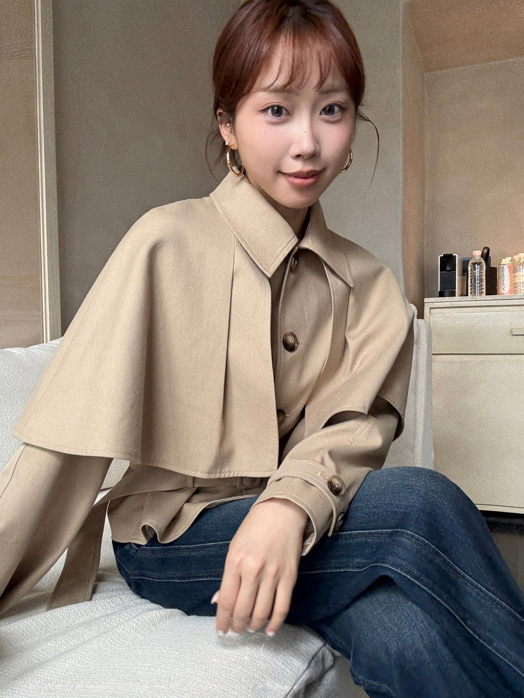 【outer】2色展開ショートコート Q8987