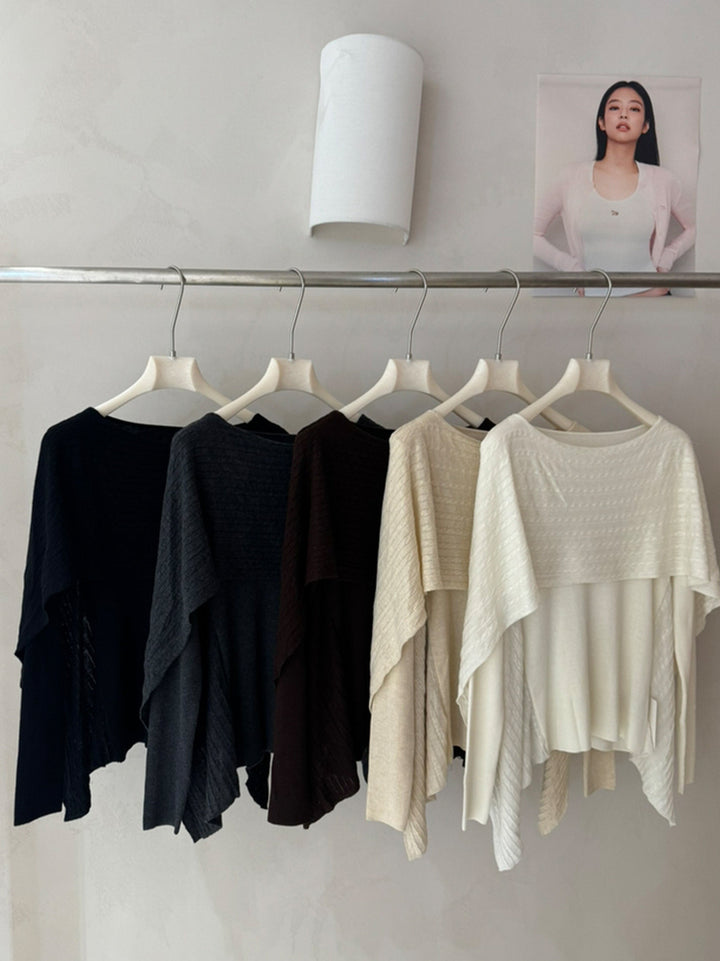 【tops】5色展開ニットトップス Q9135