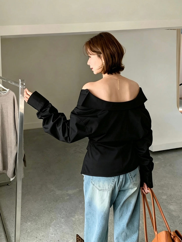 【tops】2WAYクロスシャツ Q9042