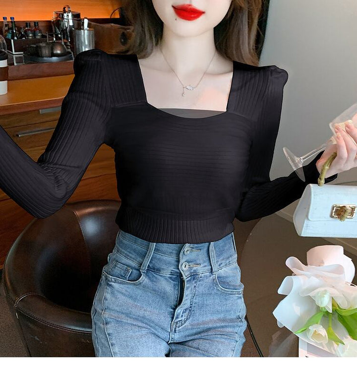 【tops】チュールドッキングニットトップス　M27555