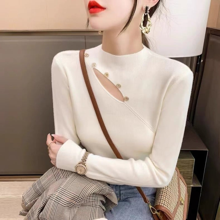 【tops】カットワークニットトップス　M26781