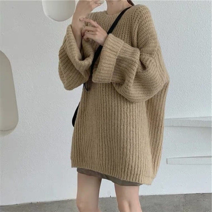 【tops】クルーネックニットセーター　M18398