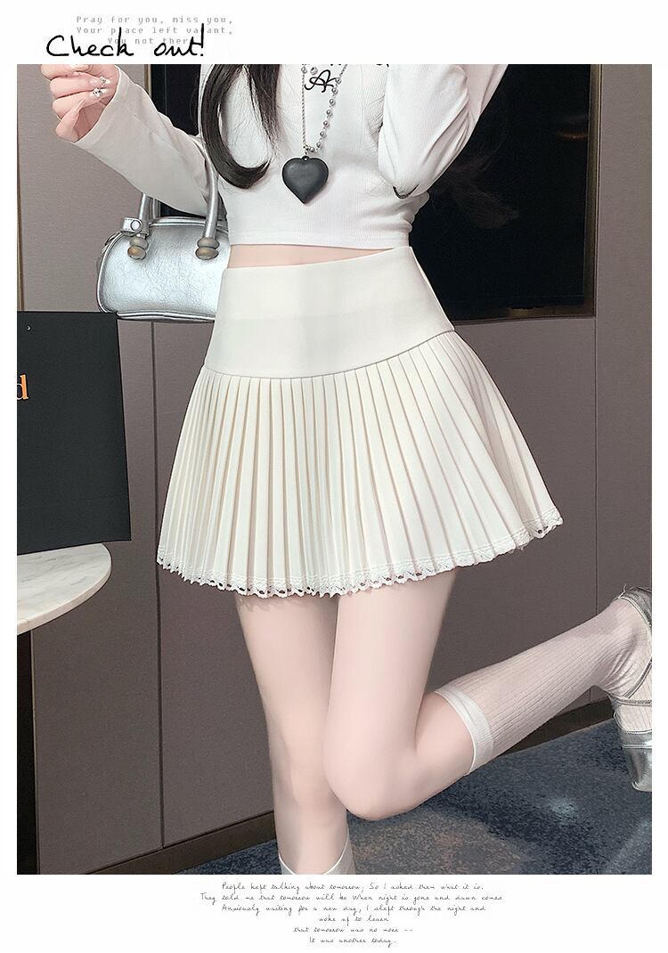 【bottoms】レース切り替えスカート　M29360