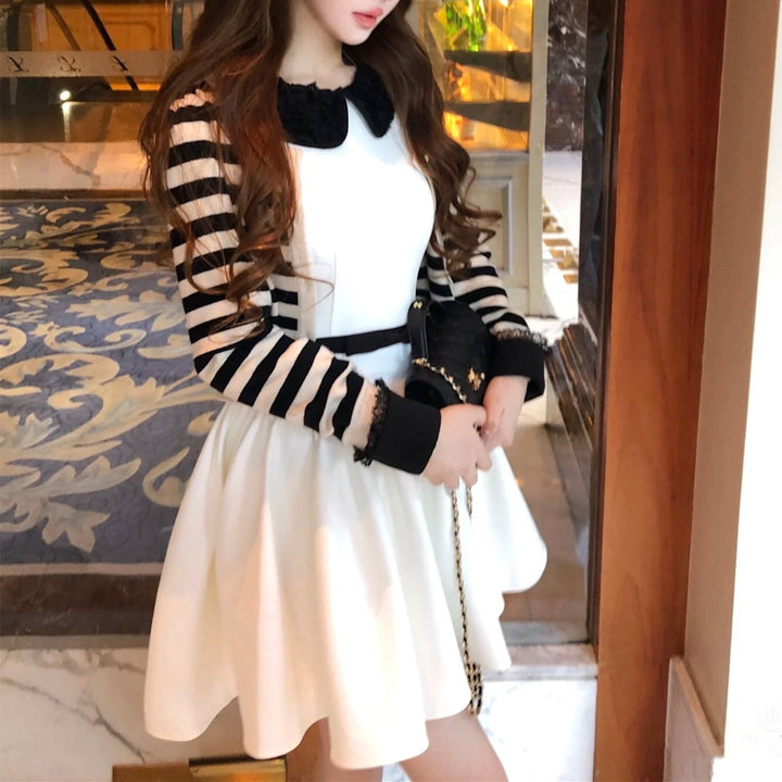 【dress】リボンベルトロングワンピース＆ミニワンピース　N3347