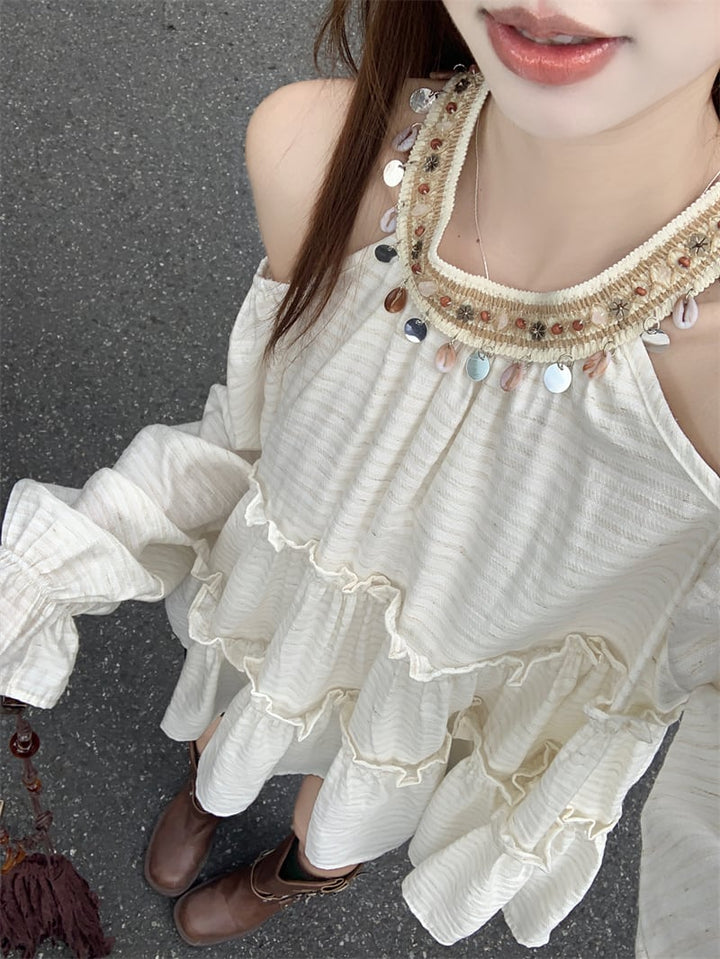 【tops】オフショルダートップス　M30074