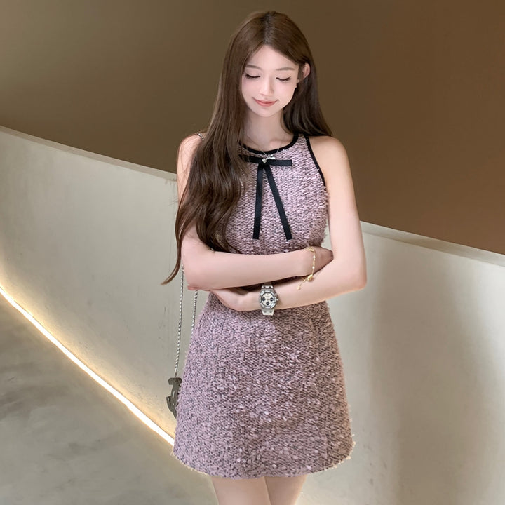 【dress】ノースリーブリボン付きワンピース　M31261
