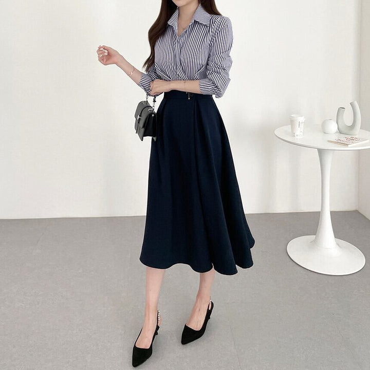 【dress】切り替えシャツワンピース　M29587