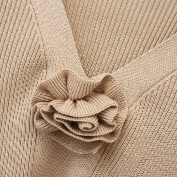 【tops】立体フラワーニットセーター　M25701