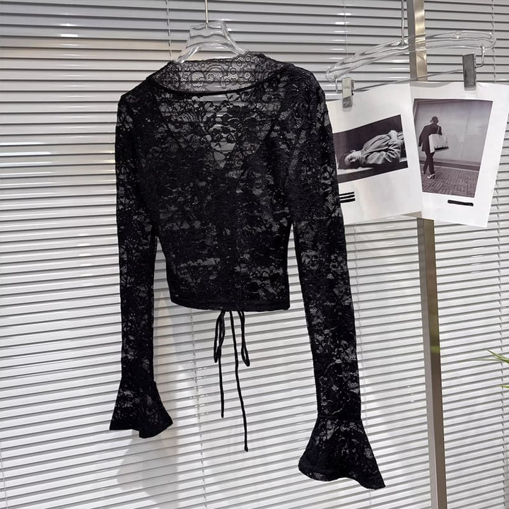 【tops】Vネックレーストップス Q8160