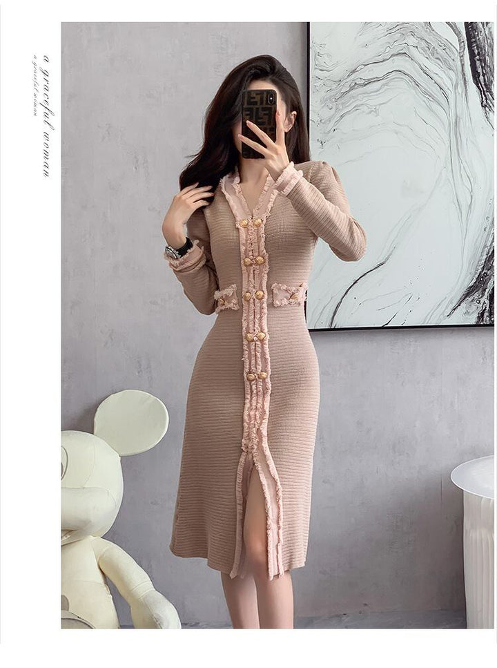 【dress】ボタンデザインワンピース　M19105