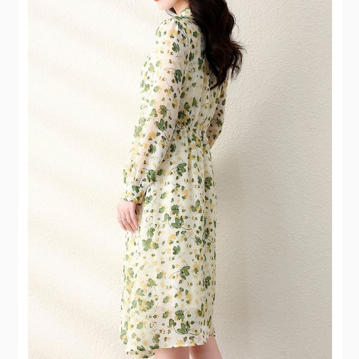 【dress】大人らしい スウィート花柄ワンピース着瘦せ　M17384