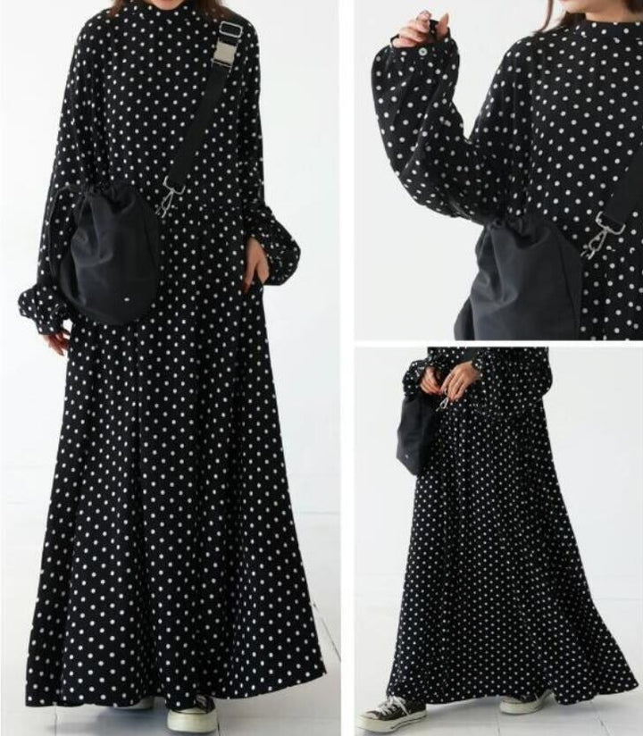 【dress】ドット柄カジュアルワンピース　M29612