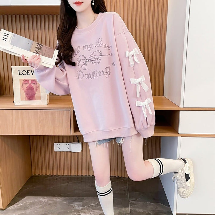 【tops】リボン付きプルオーバー　M26564