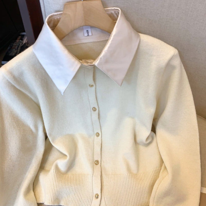 【outer】ドッキングニットカーデ　M29225