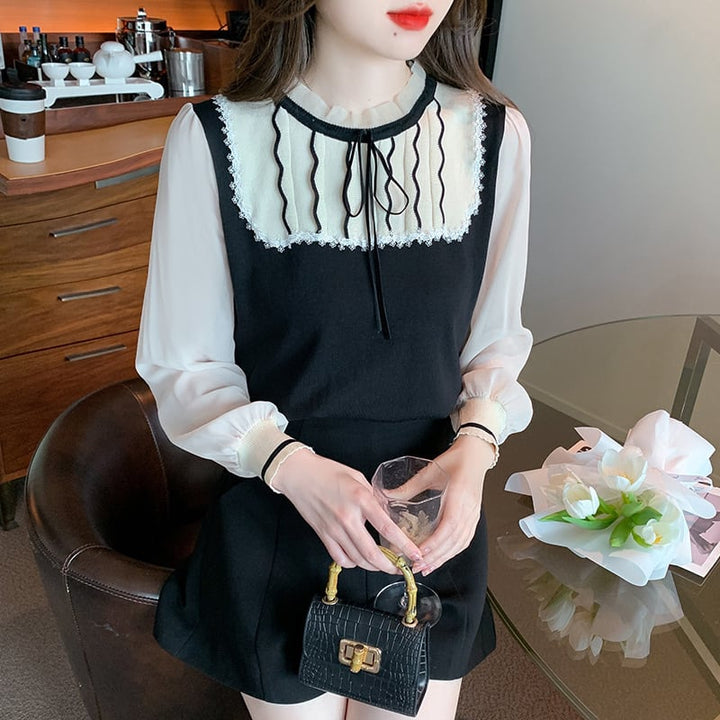 【tops】チュールシャツトップス　M20997