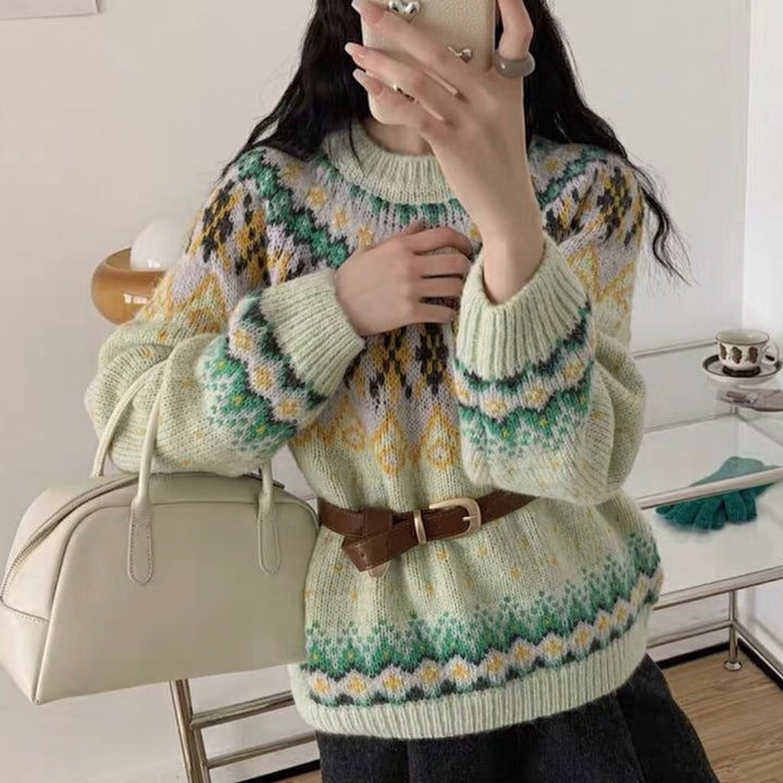 【tops】クルーネックニットセーター　M28603