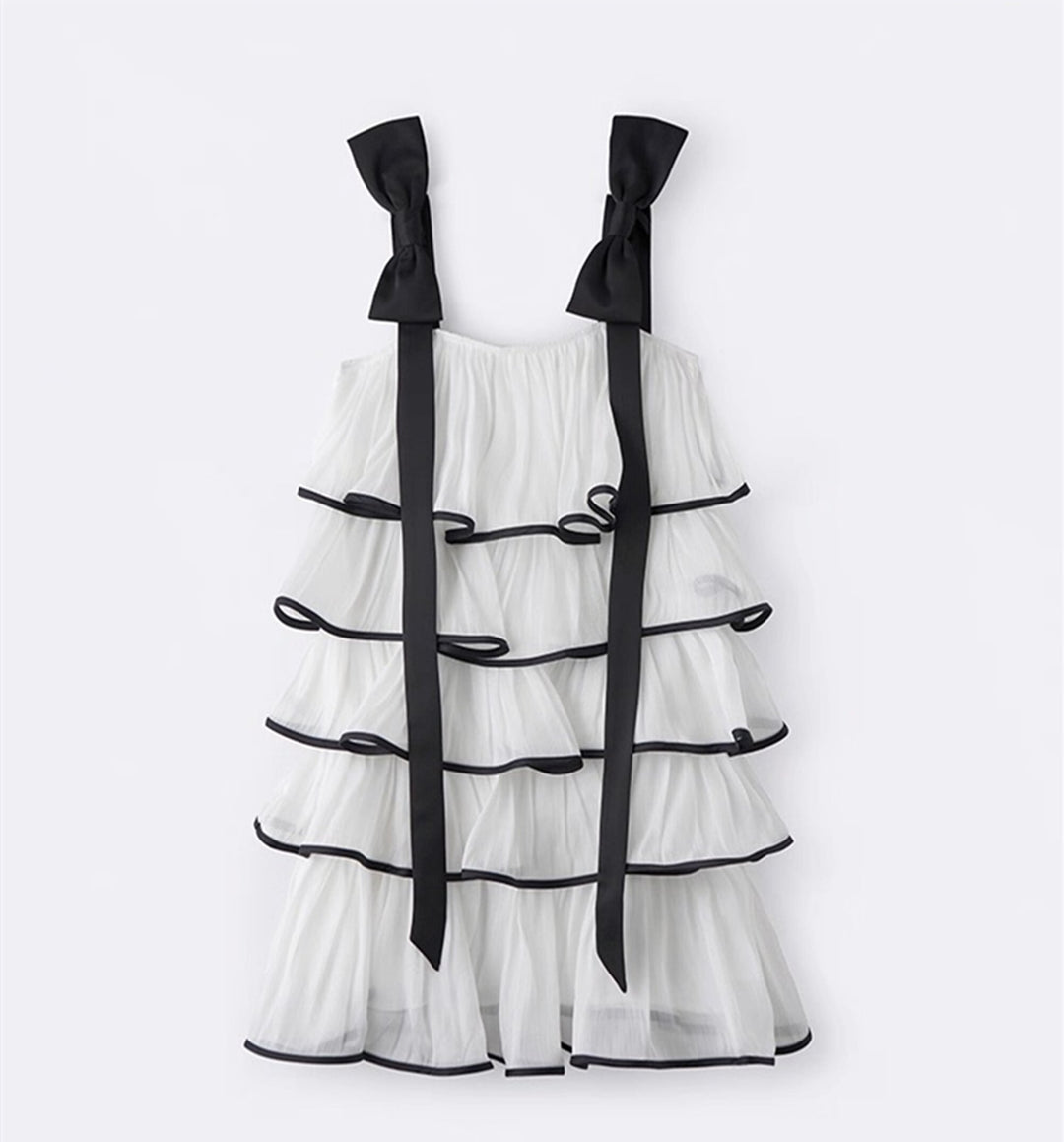 【dress】ショルダーリボンボリュームエアリーワンピース N3554