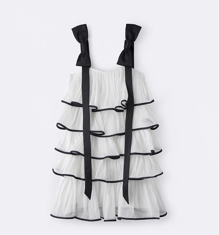 【dress】ショルダーリボンボリュームエアリーワンピース N3554