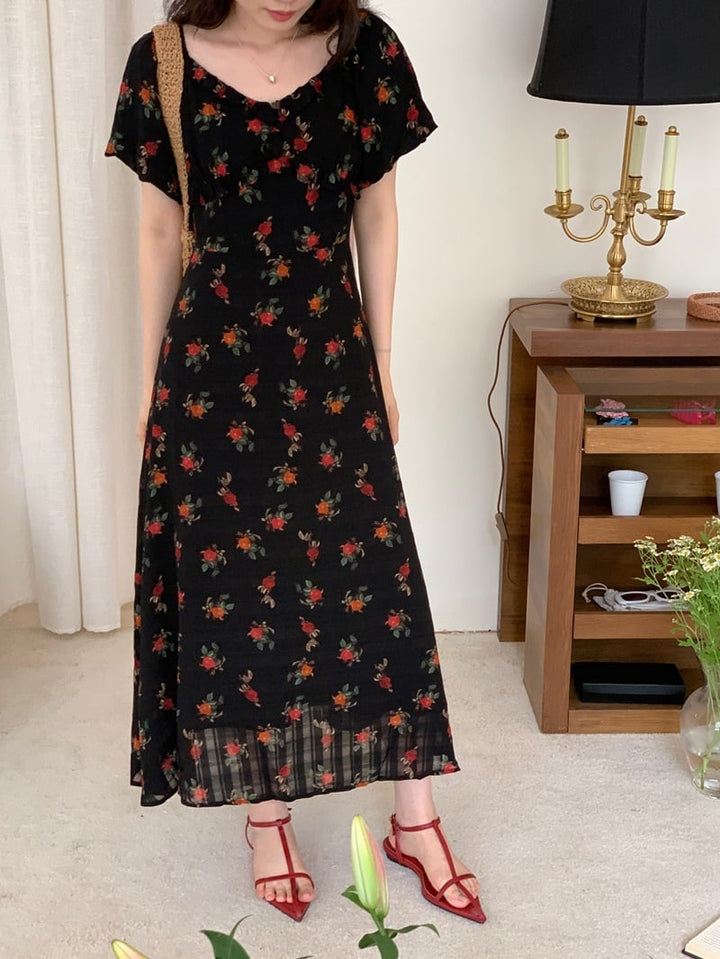 【dress】花柄ワンピース　M24465