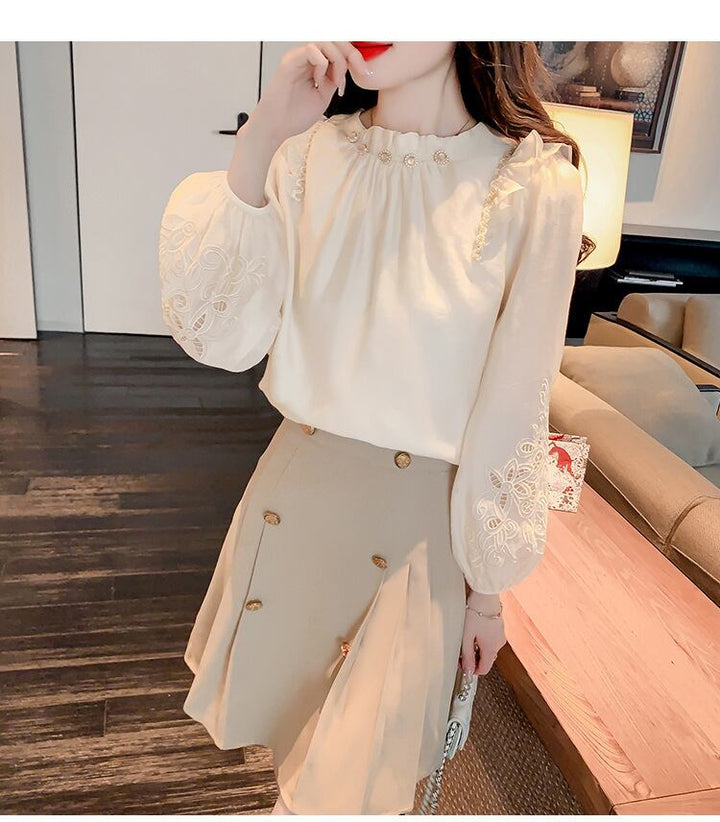 【tops】リボン付きブラウス　M29118