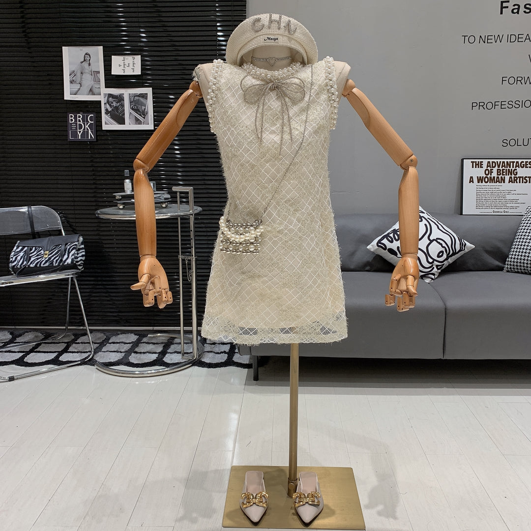 【dress】パールリボン付きワンピース　M24006