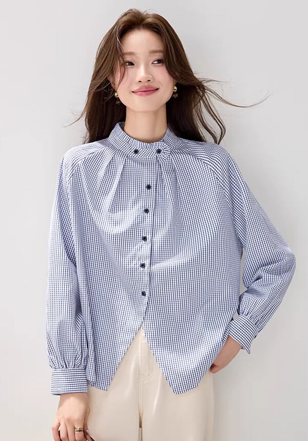 【tops】チェック柄シャツ Q8228