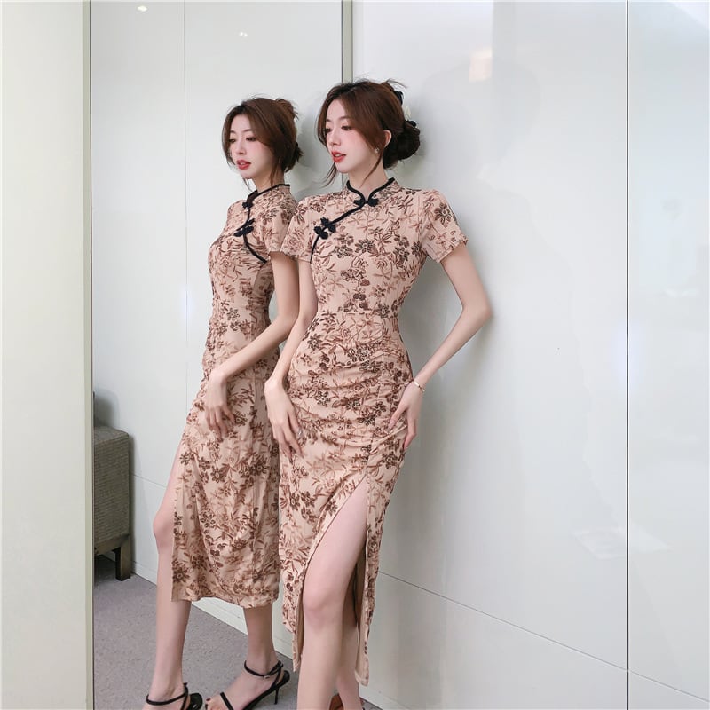 【dress】絶対欲しいエレガントスリットデートワンピース　M16800