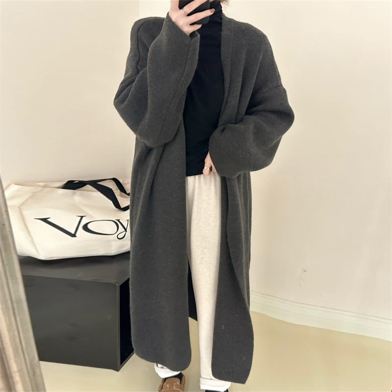 【outer】ロング丈ニットカーデ　M18409