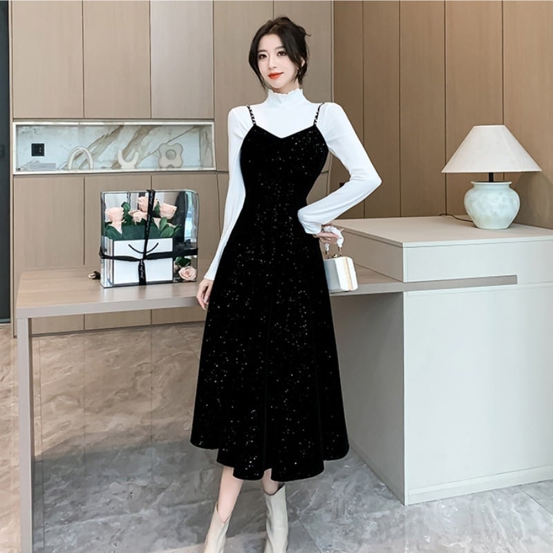 【set】トップス×キャミワンピースセット　M21345
